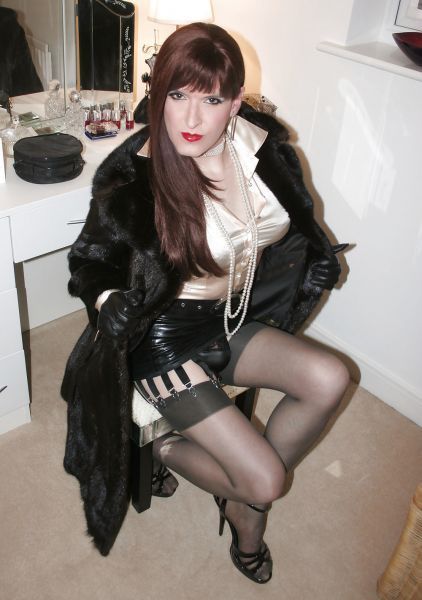 Pantyhose upskirt crossdresser monster dick